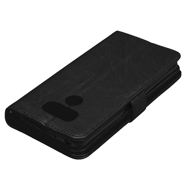 Crazy Horse Stand Wallet Leather Cell Phone Case for LG G6 - Black-7