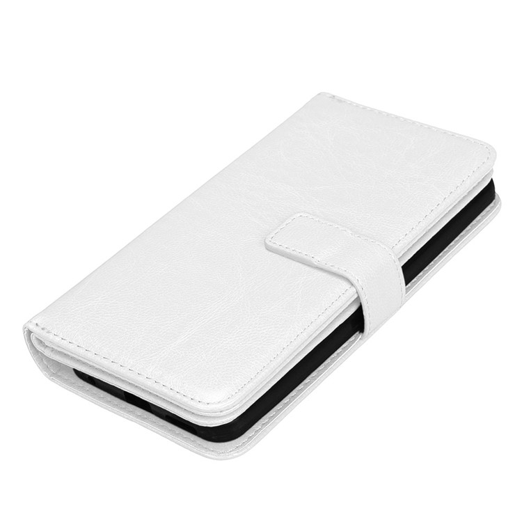 Crazy Horse Stand Wallet Leather Cell Phone Cover for LG G6 - White-6