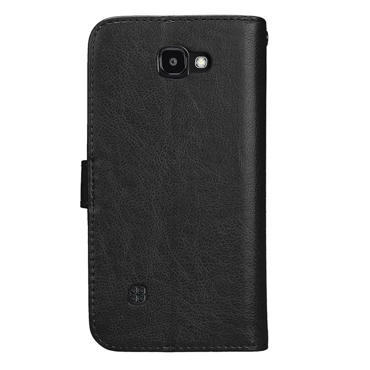 Crazy Horse Wallet Leather Folio Stand Mobile Phone Case Accessory with 9 Card Slots for LG K3 (2017) - Black-4