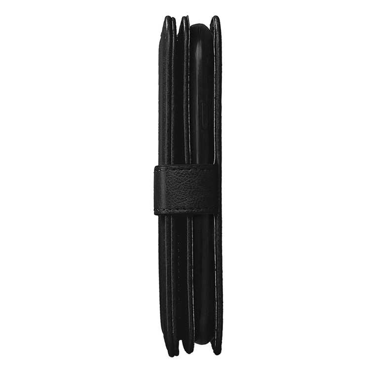 Crazy Horse Wallet Leather Folio Stand Mobile Phone Case Accessory with 9 Card Slots for LG K3 (2017) - Black-5