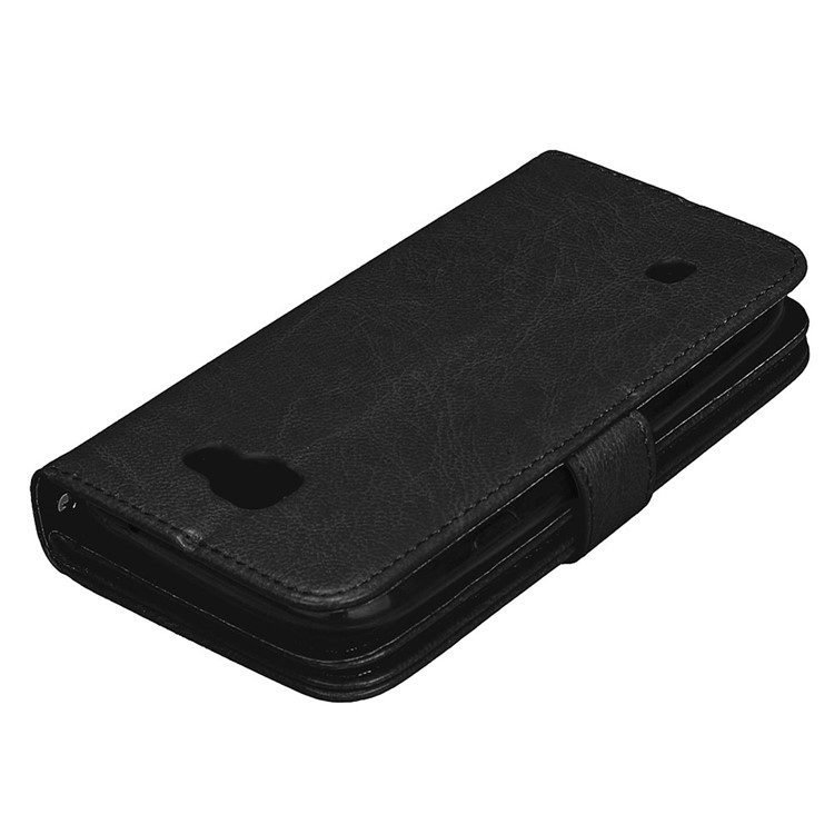 Crazy Horse Wallet Leather Folio Stand Mobile Phone Case Accessory with 9 Card Slots for LG K3 (2017) - Black-7