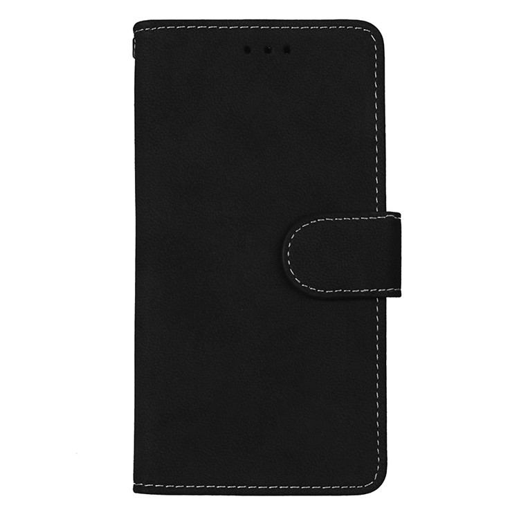 Matte PU Leather Stand Wallet Protection Phone Case for LG K4 (2017 ) US Version - Black-4