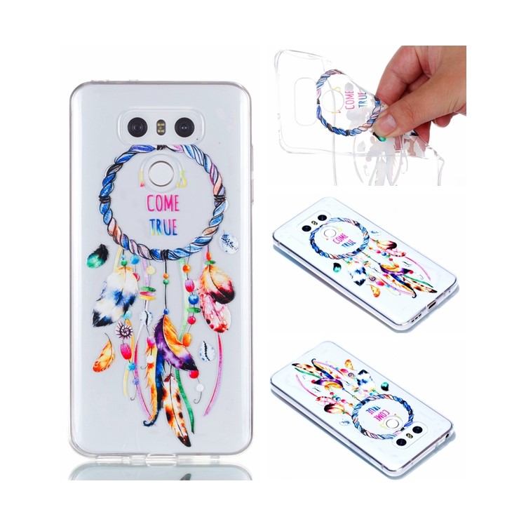 Rubberized Embossed Soft TPU Mobile Phone Case for LG G6 - Dream Catcher-1