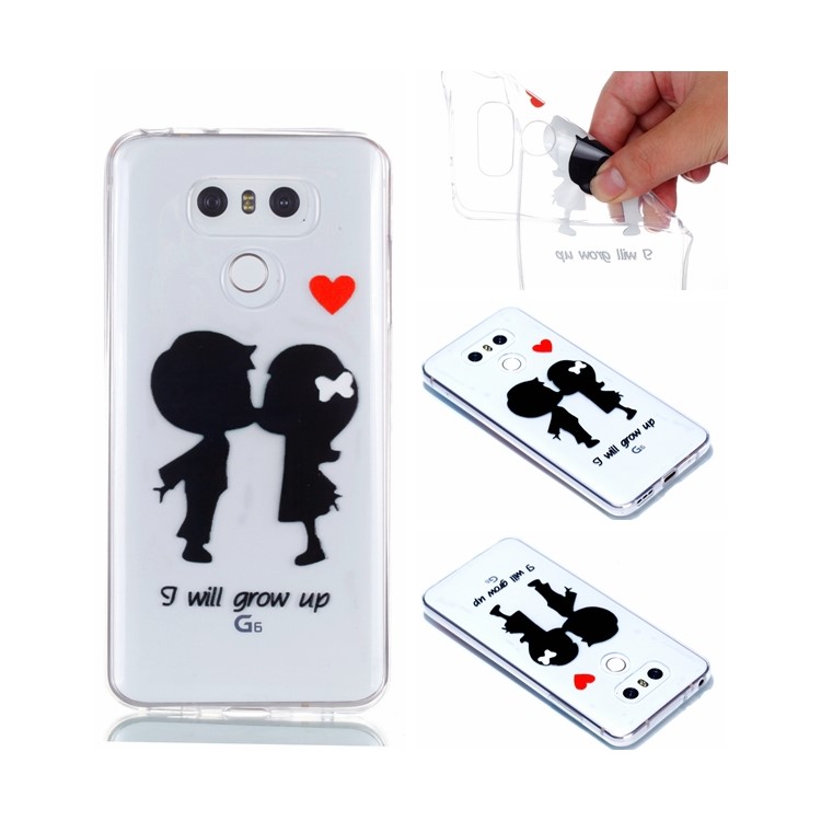 Rubberized Embossed Soft TPU Cell Phone Cover for LG G6 - I Will Grow Up-1