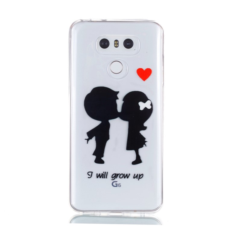 Rubberized Embossed Soft TPU Cell Phone Cover for LG G6 - I Will Grow Up-2