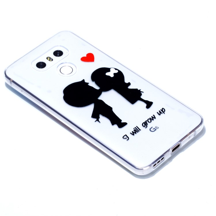 Rubberized Embossed Soft TPU Cell Phone Cover for LG G6 - I Will Grow Up-4