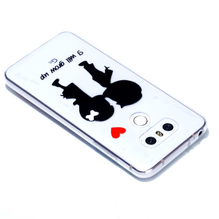 Rubberized Embossed Soft TPU Cell Phone Cover for LG G6 - I Will Grow Up-5