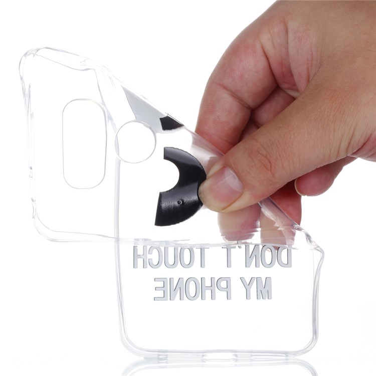 Rubberized Embossed Soft Slim TPU Protective Phone Case for LG G6 - Don't Touch My Phone-3