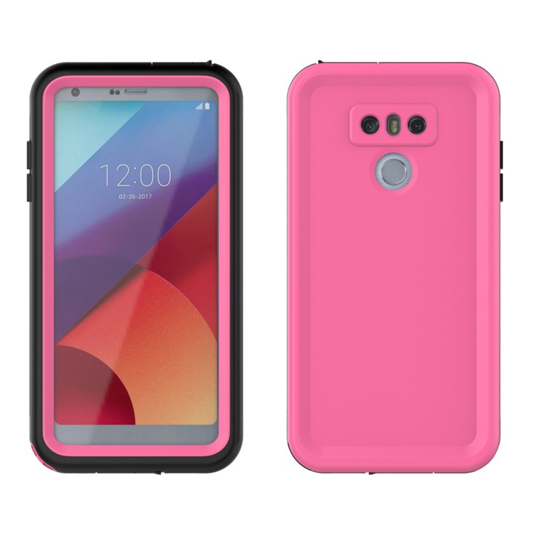 10M Underwater Waterproof PC+TPU Casing for LG G6 - Rose-8