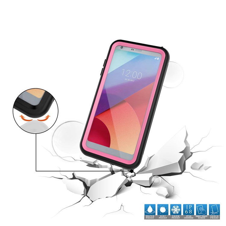 10M Underwater Waterproof PC+TPU Casing for LG G6 - Rose-9