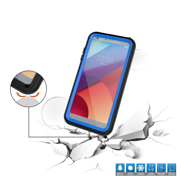 10M Underwater Waterproof PC+TPU Cell Phone Cover for LG G6 - Blue-9