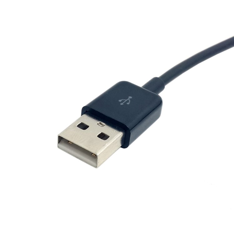 3m 90-Degree Left Angle Micro USB to USB Data Charging Cable for Samsung Sony LG Etc - Black-3