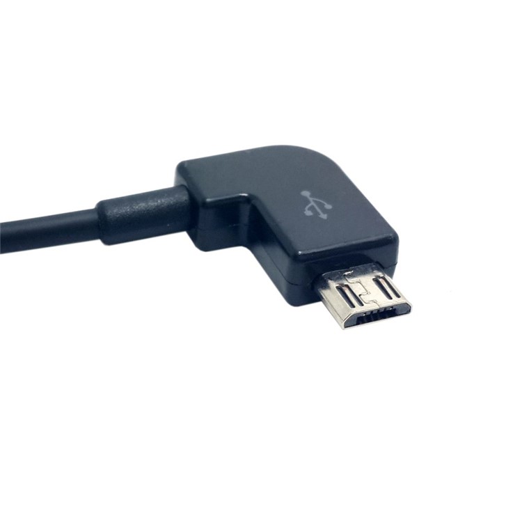 3m 90-Degree Left Angle Micro USB to USB Data Charging Cable for Samsung Sony LG Etc - Black-4