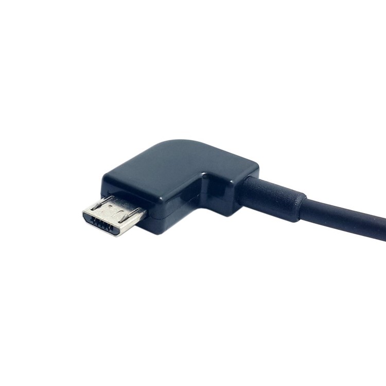 3m 90-Degree Left Angle Micro USB to USB Data Charging Cable for Samsung Sony LG Etc - Black-5