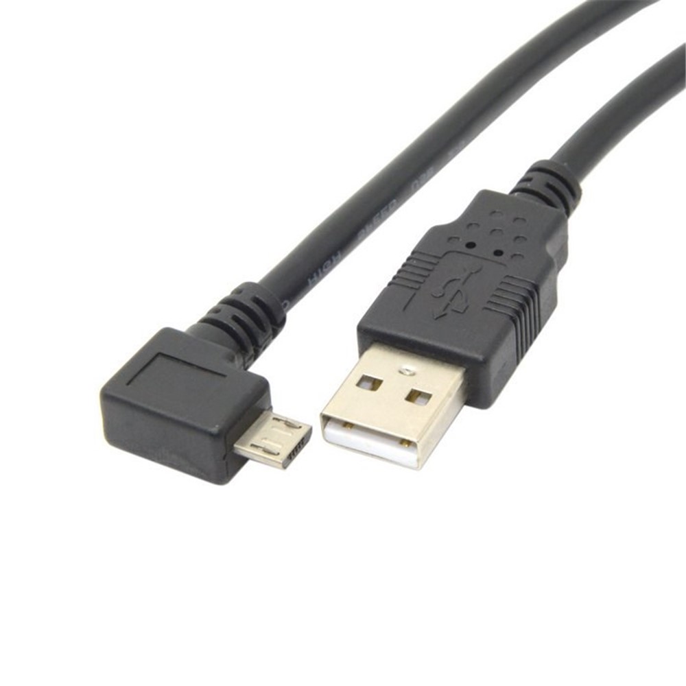 1.5m Left Angled Micro USB 5pin Male to USB Port Sync Charging Cable for Samsung Sony Huawei-1