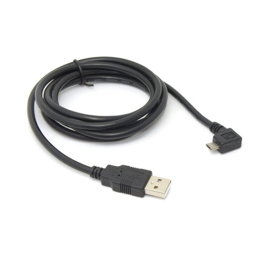 1.5m Left Angled Micro USB 5pin Male to USB Port Sync Charging Cable for Samsung Sony Huawei-3
