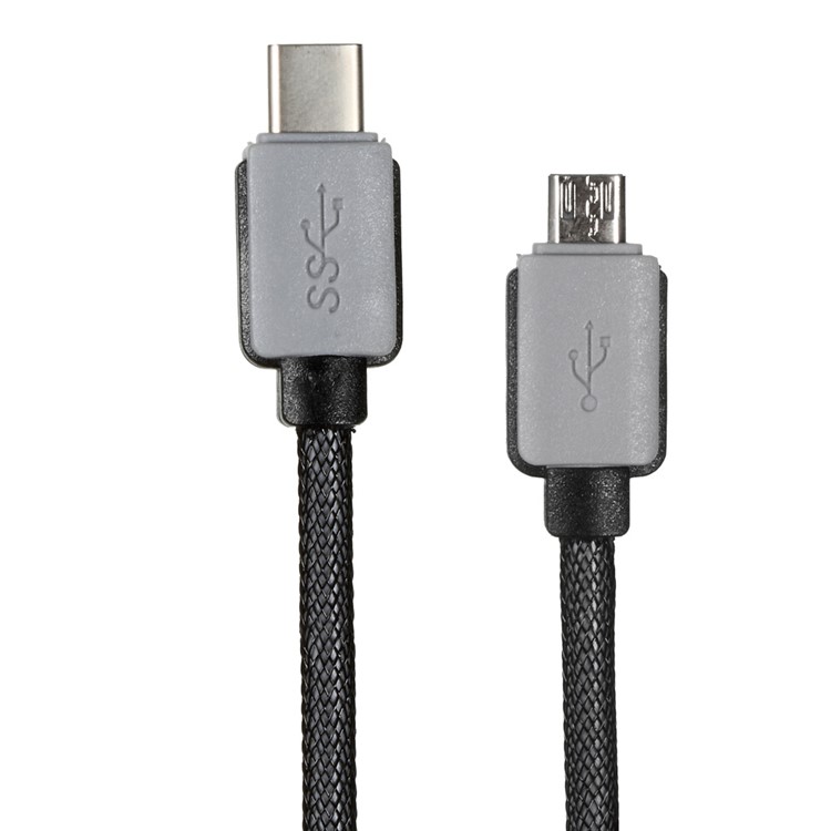 V8 Metal Mesh USB 3.1 Type-C to Micro USB 5pin Cable-1