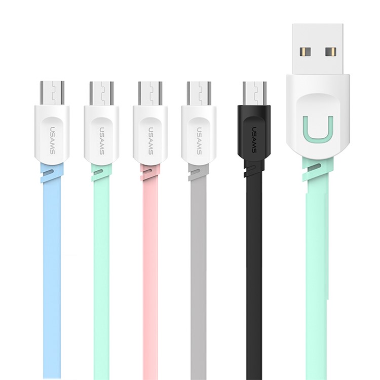 USAMS Transmission Series 2.1A Micro USB Charge Sync Cable - Cyan-3