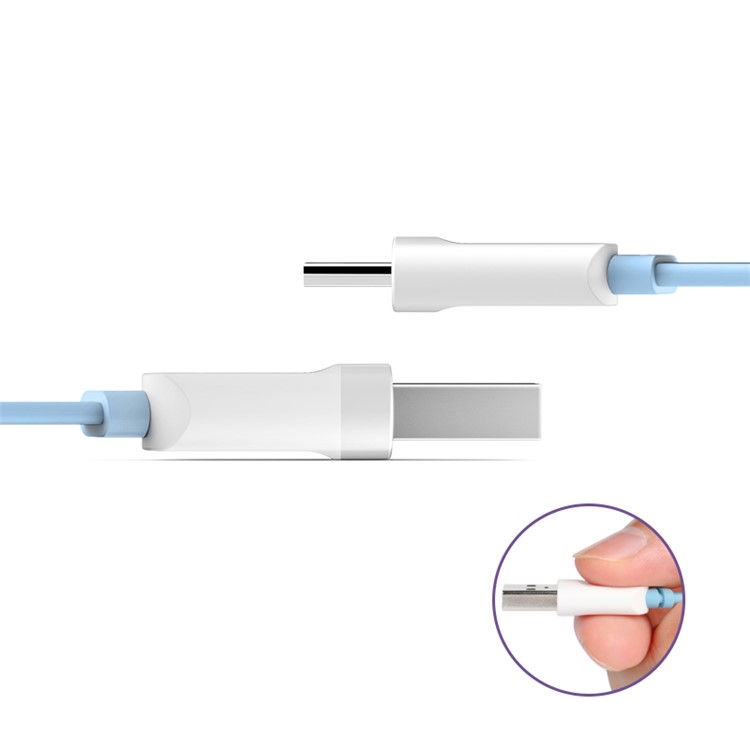 USAMS Transmission Series 2.1A Micro USB Charge Sync Cable - Blue-2