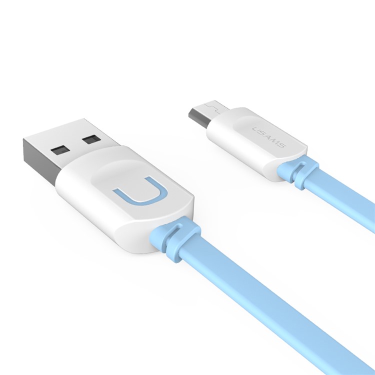 USAMS Transmission Series 2.1A Micro USB Charge Sync Cable - Blue-3