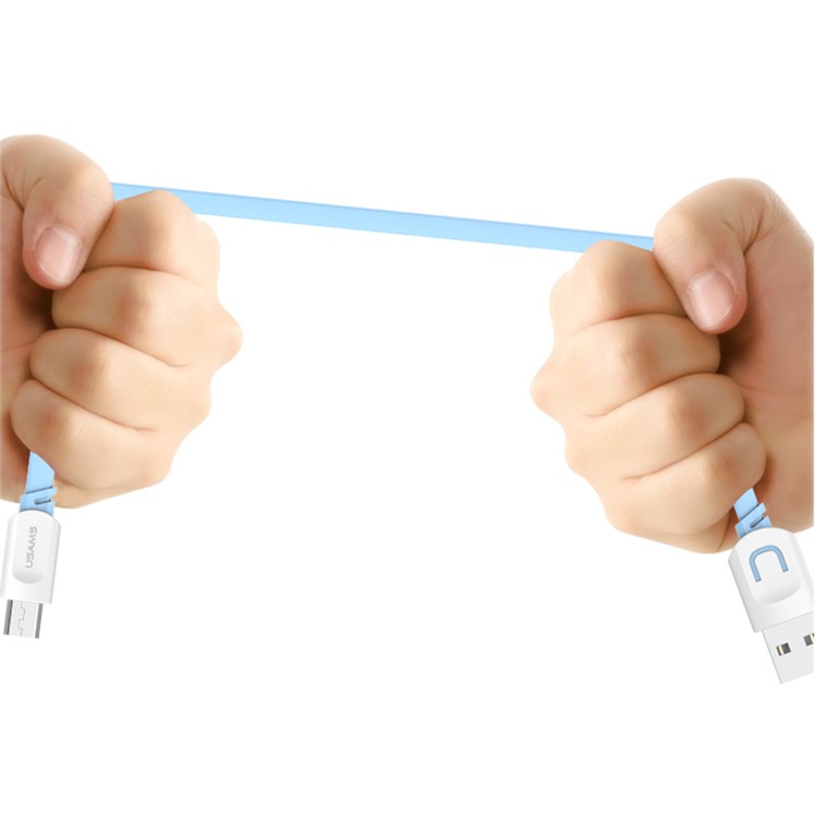 USAMS Transmission Series 2.1A Micro USB Charge Sync Cable - Blue-6