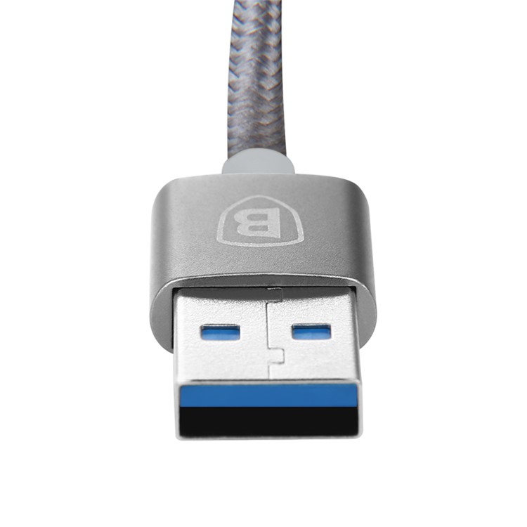 BASEUS Sharp Series USB 3.1 Type-C Data Sync Charge Cable for Apple MacBook/ Nokia N1/ LeTV Mobile Phone - Grey-6