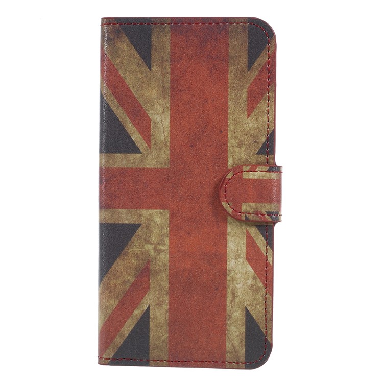 Pattern Printing Wallet Leather Foldable Shell Case for HTC U11 - Vintage Union Jack-1