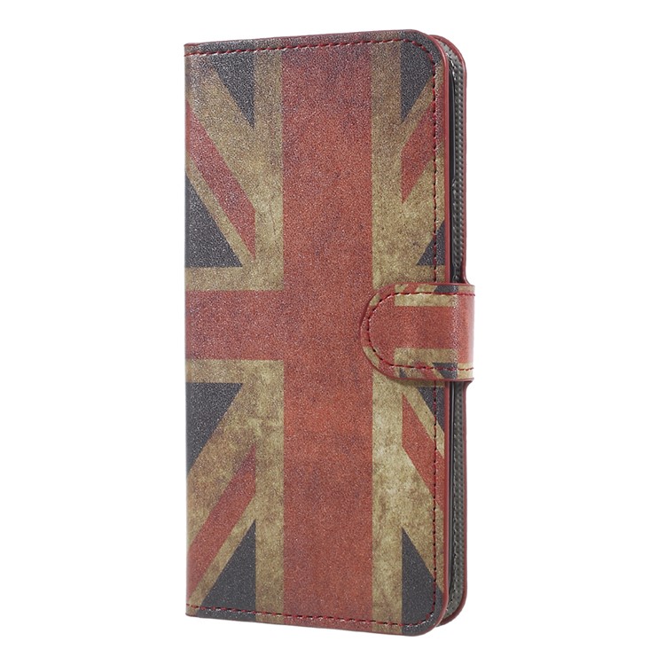 Pattern Printing Wallet Leather Foldable Shell Case for HTC U11 - Vintage Union Jack-3