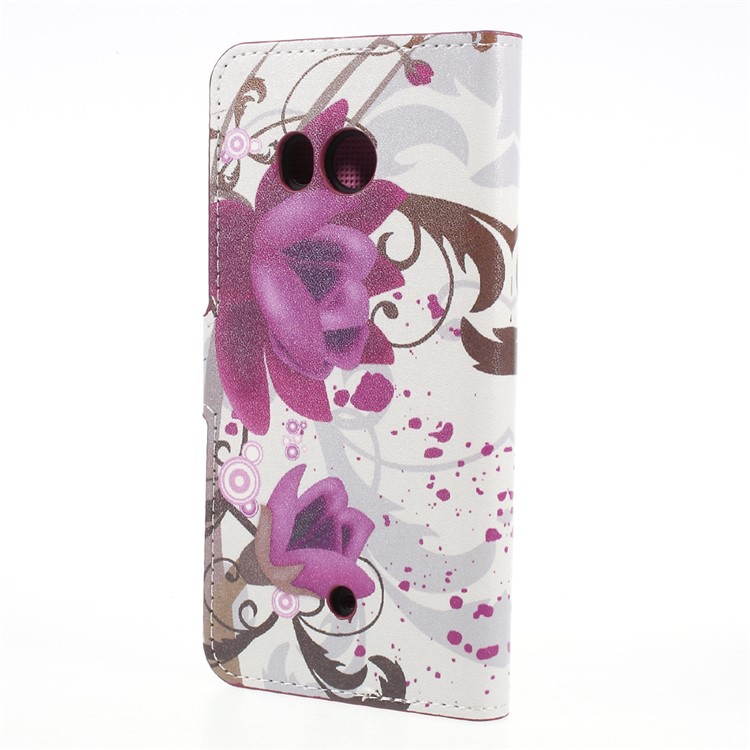 Patterned Wallet Leather Case with Stand for HTC U11 - Kapok Flowers-2