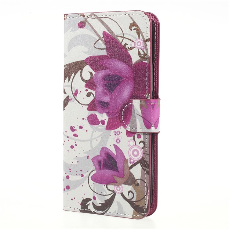 Patterned Wallet Leather Case with Stand for HTC U11 - Kapok Flowers-3