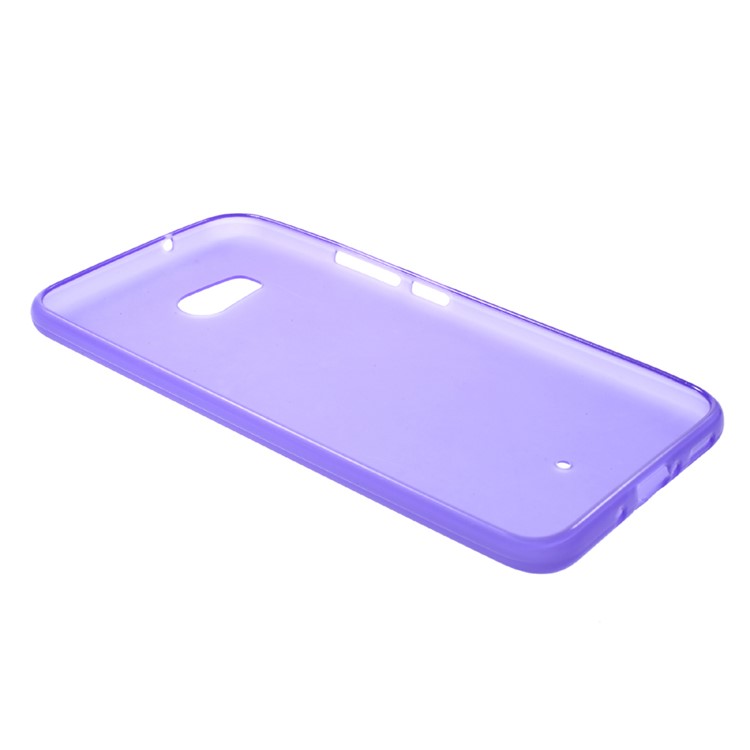 Frosted Anti-fingerprint TPU Soft Gel Cover for HTC U11 - Purple-3