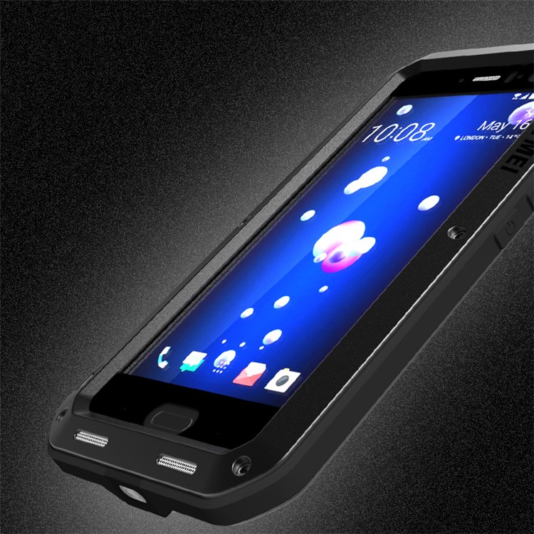 LOVE MEI Powerful Metal Defender Case for HTC U11 Shockproof Drop-proof Dust-proof Phone Cover - Black-6