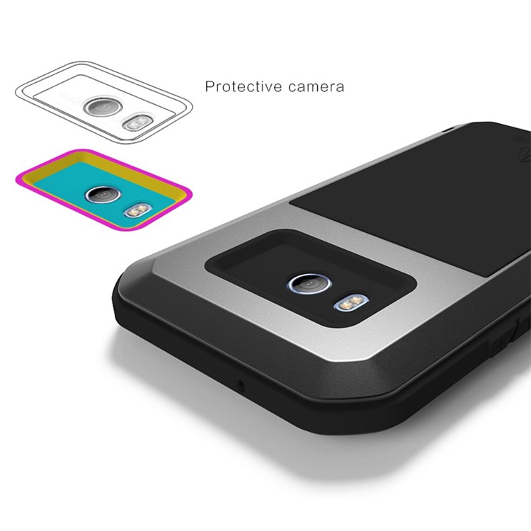 LOVE MEI Powerful Metal Defender Case for HTC U11 Shockproof Drop-proof Dust-proof Phone Cover - Black-9