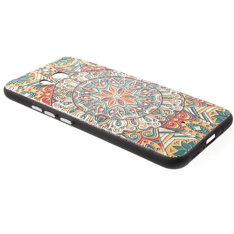 Embossment Patterned Soft TPU Phone Casing for HTC U11 - Henna Flower-2