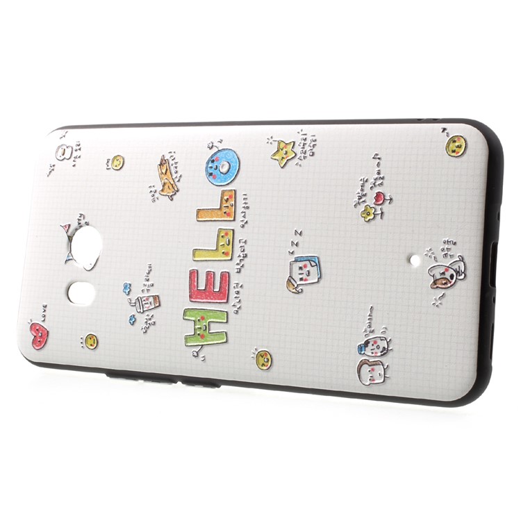 Embossment Patterned Soft TPU Cover Case for HTC U11 - Cartoon Animal and Food-2