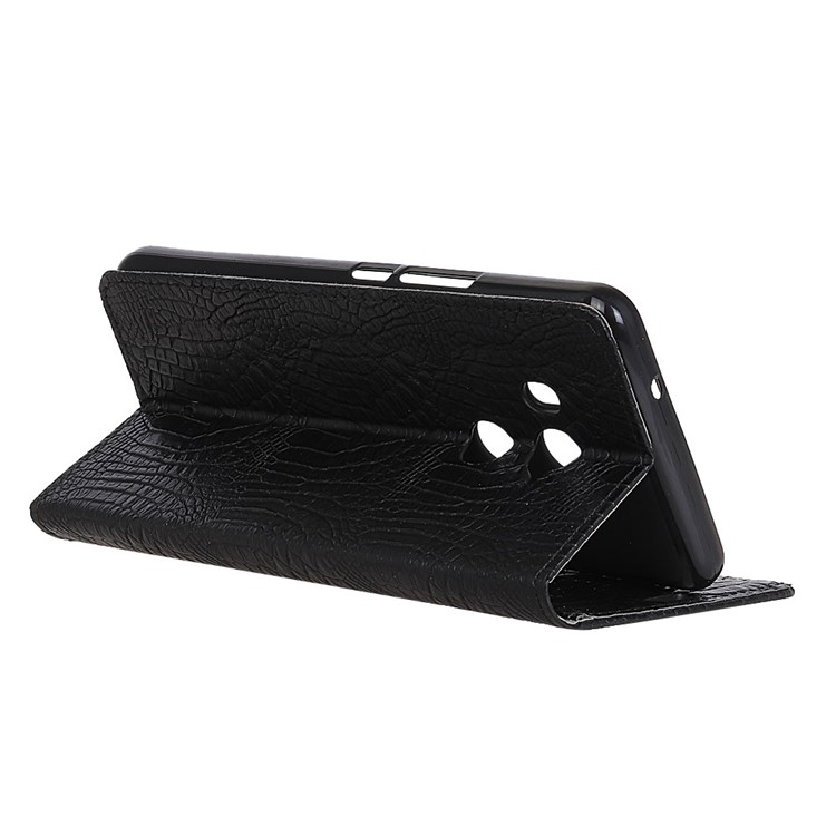 Crocodile Skin Wallet Leather Stand Case for HTC U11+ - Black-5