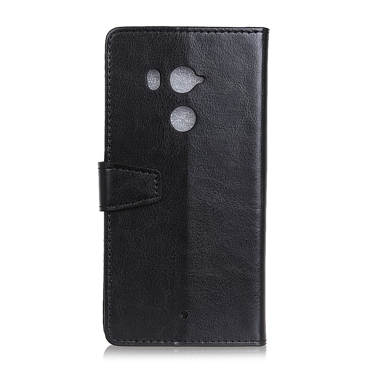 Crazy Horse PU Leather Magnetic Wallet Case with Stand for HTC U11 Plus - Black-2
