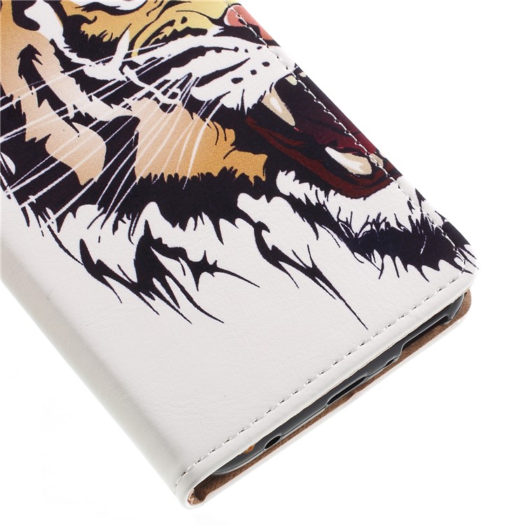 Pattern Printing Wallet Stand Leather Case for HTC U11 Life - Tiger-7