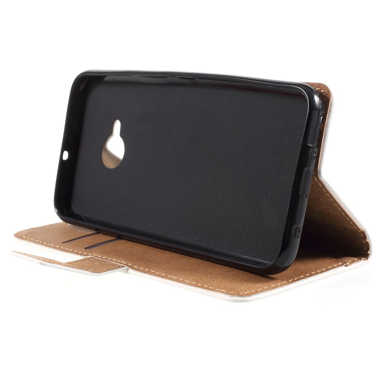 Pattern Printing Wallet Stand Leather Phone Case for HTC U11 Life - Owls on Branch-4