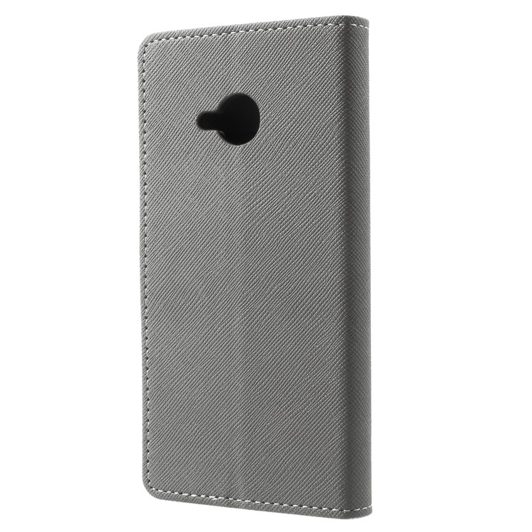Cross Texture Wallet Leather Magnetic Case for HTC U11 Life - Grey-2