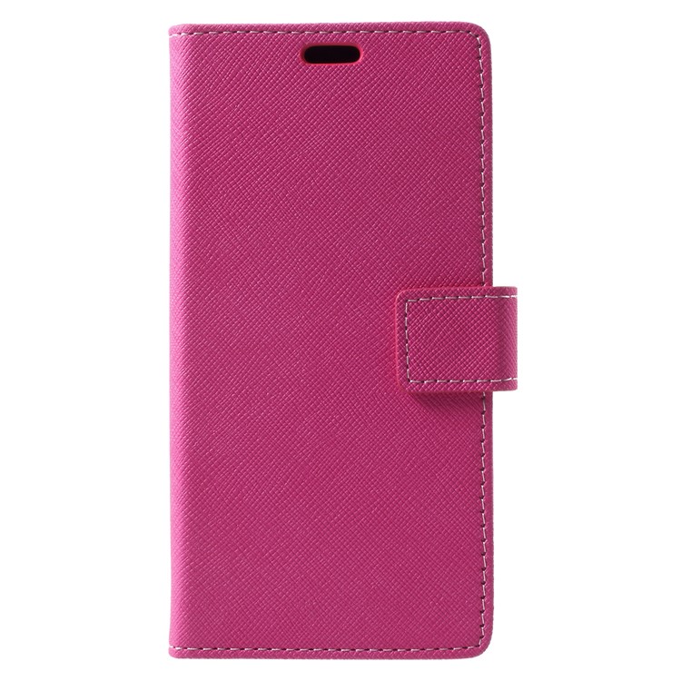 Cross Texture Magnetic Leather Stand Case for HTC U11 Life - Rose-1