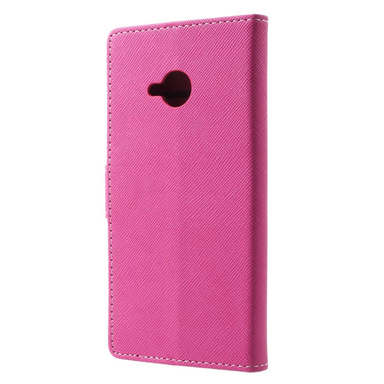 Cross Texture Magnetic Leather Stand Case for HTC U11 Life - Rose-2