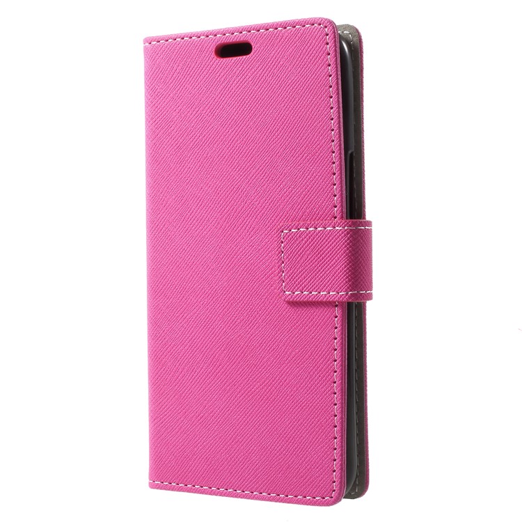 Cross Texture Magnetic Leather Stand Case for HTC U11 Life - Rose-3