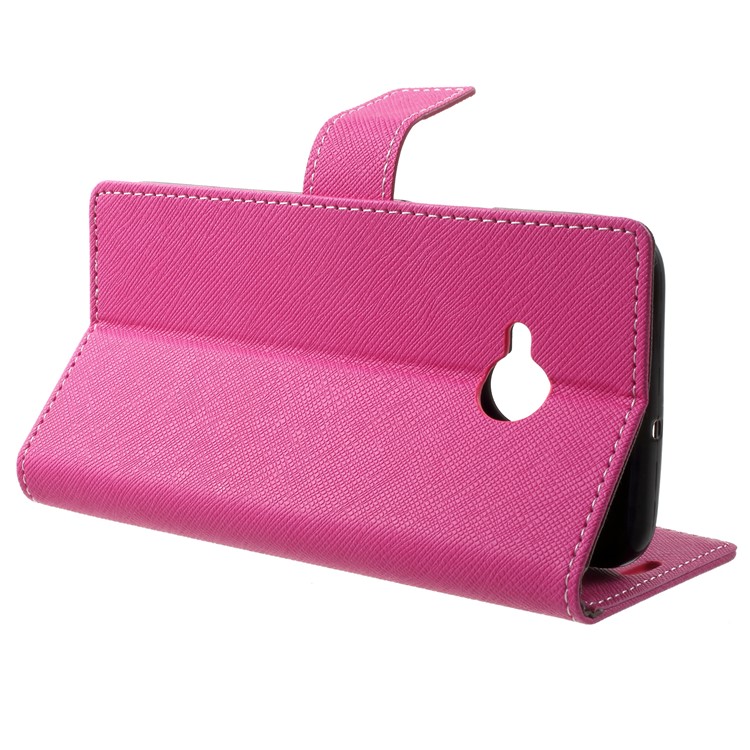 Cross Texture Magnetic Leather Stand Case for HTC U11 Life - Rose-4