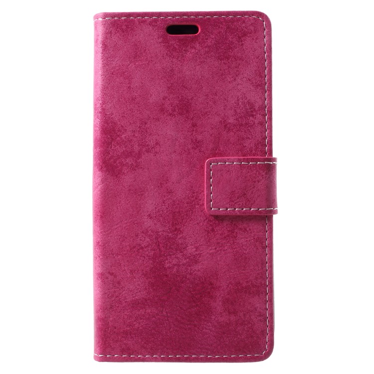 Vintage Style Leather Wallet Case for HTC U11 Life - Rose-3