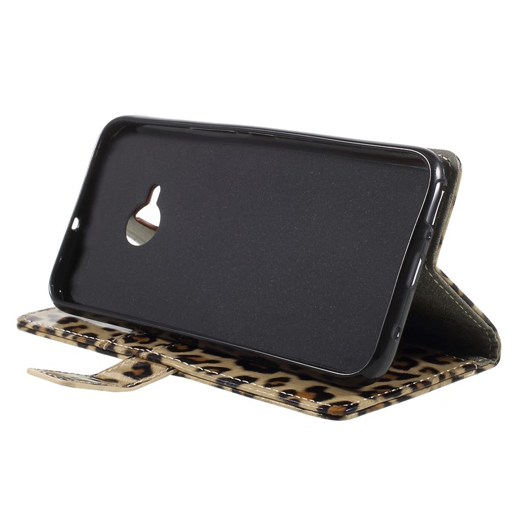 For HTC U11 Life Leopard Pattern Leather Wallet Stand Mobile Phone Case-4
