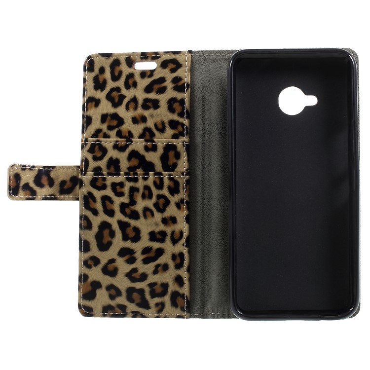 For HTC U11 Life Leopard Pattern Leather Wallet Stand Mobile Phone Case-6
