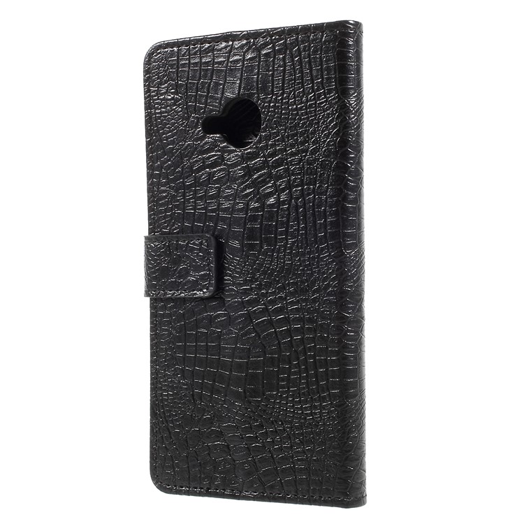 Crocodile Texture Wallet Stand Leather Mobile Phone Case for HTC U11 Life - Black-2