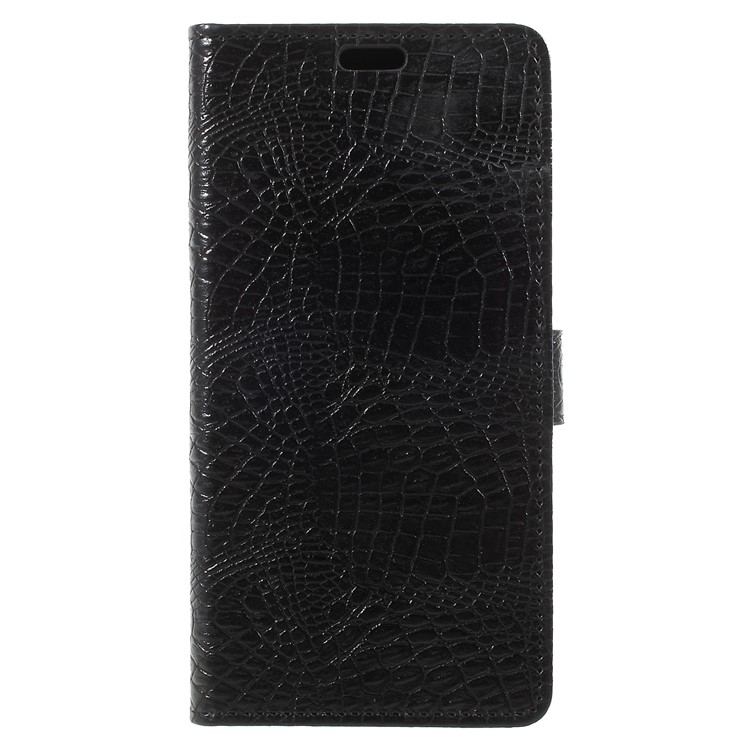Crocodile Texture Wallet Stand Leather Mobile Phone Case for HTC U11 Life - Black-3
