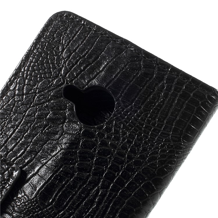 Crocodile Texture Wallet Stand Leather Mobile Phone Case for HTC U11 Life - Black-8